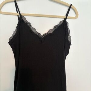 Express Black Lace Detail Top